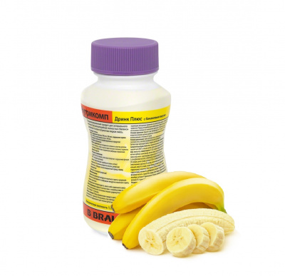 Нутрикомп Дринк Плюс банановый 200 мл. в пластиковой бутылке купить оптом в Балашихе