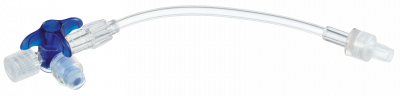 Кран 3-ходовой Дискофикс С с Сэйффлоу 360° синий линия 10 см купить оптом в Балашихе