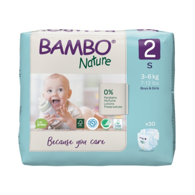 Эко-подгузники Bambo Nature 2 (3-6 кг), 30 шт купить оптом в Балашихе