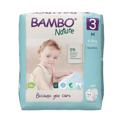 Эко-подгузники Bambo Nature 3 (4-8 кг), 28 шт купить оптом в Балашихе